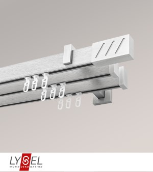 Lysel - SET Coral 160cm Multitrger 2-Lauf mit Endstcke Lines in Silber