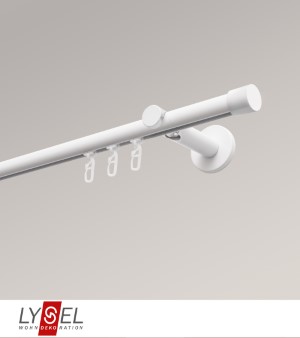 Lysel - SET Opal Innenlauf 200cm Trger offen mit Endstcke Zylinder in Weiss