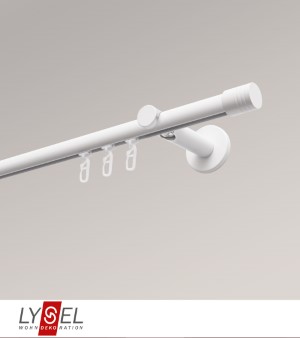 Lysel - SET Opal Innenlauf 200cm Trger offen mit Endstcke Zylinder in Weiss