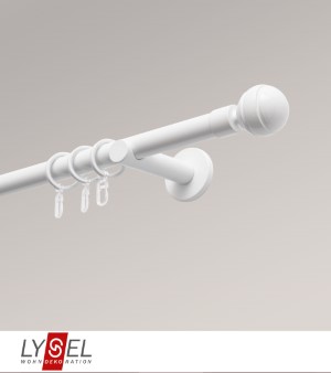 Lysel - SET Opal 160cm Trger offen mit Endstcke Kugel in Weiss